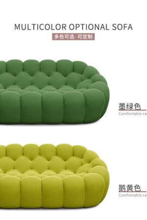 3D Stereo Fabric Three-Seat Sofa