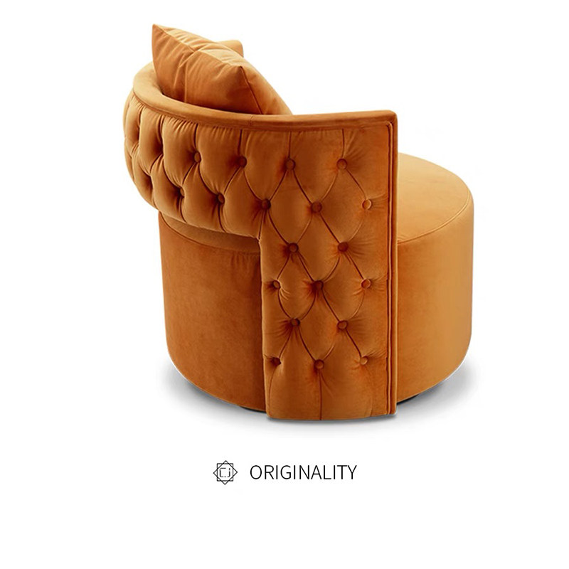 Dark Green Velvet Single Sofa Chair - Image 3
