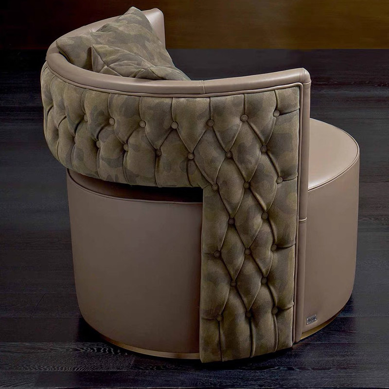 Dark Green Velvet Single Sofa Chair - Image 2