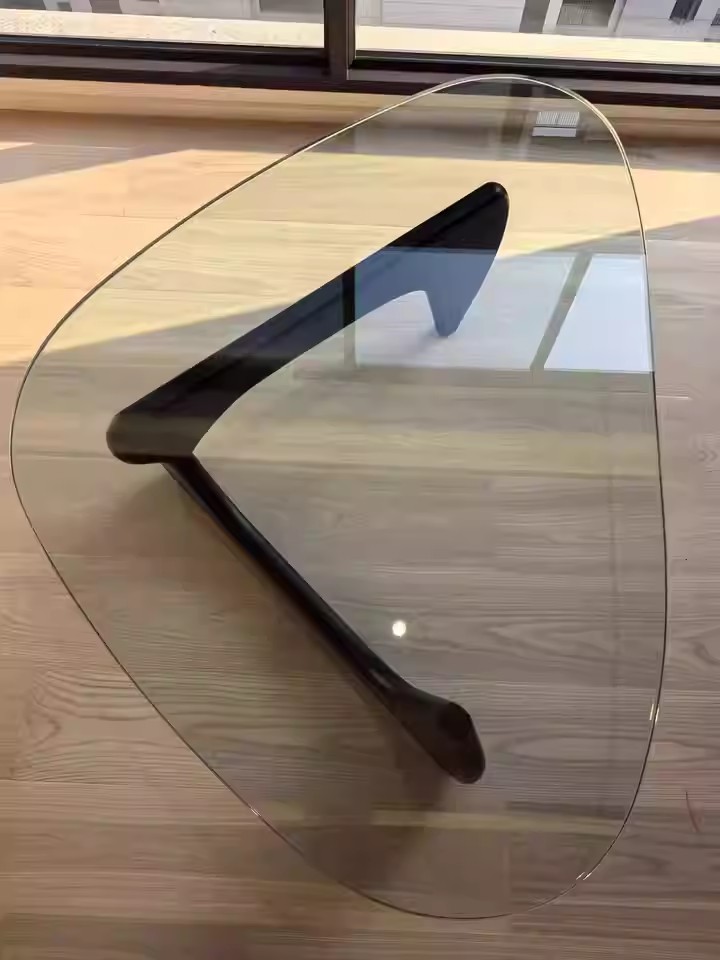 Ash Wood and Tempered Glass Coffee Table - Image 2