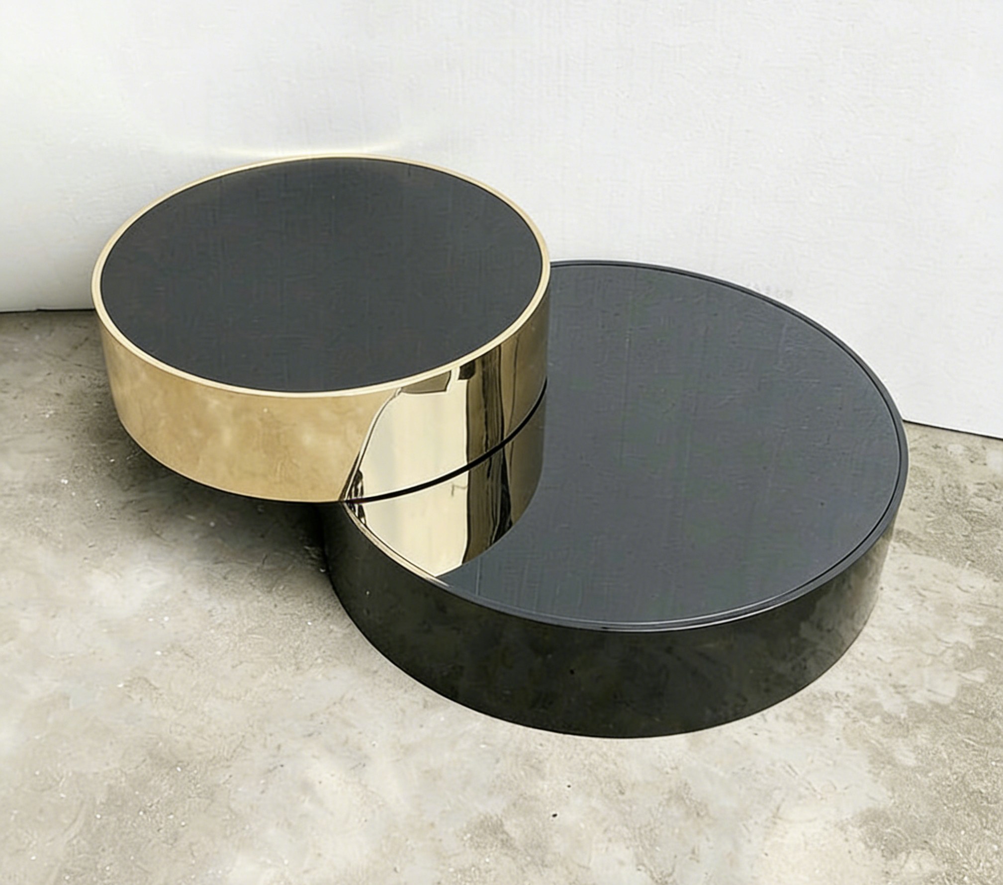 Tempered Glass Coffee Table with Stainless Steel Base - Image 2